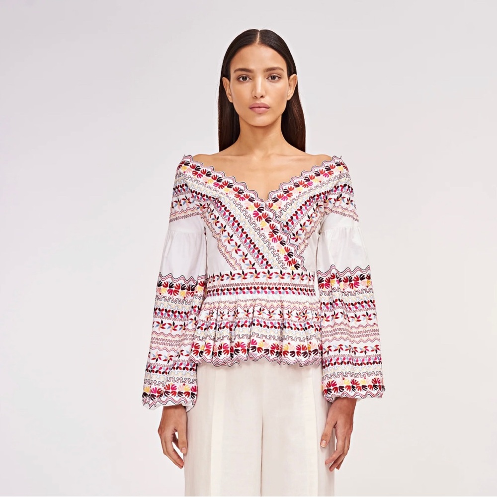 AMUR embroidered Alma blouse Size M